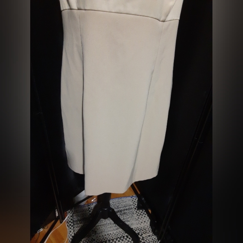 Lisa Joe Dress Jacket 2piece Set  Cream Beige Size 13/14 Evening Dinner - Picture 8 of 9